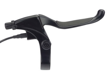 Black Electric Bike Spares Alloy Brake Lever Rubber Grip Mechanical Switch